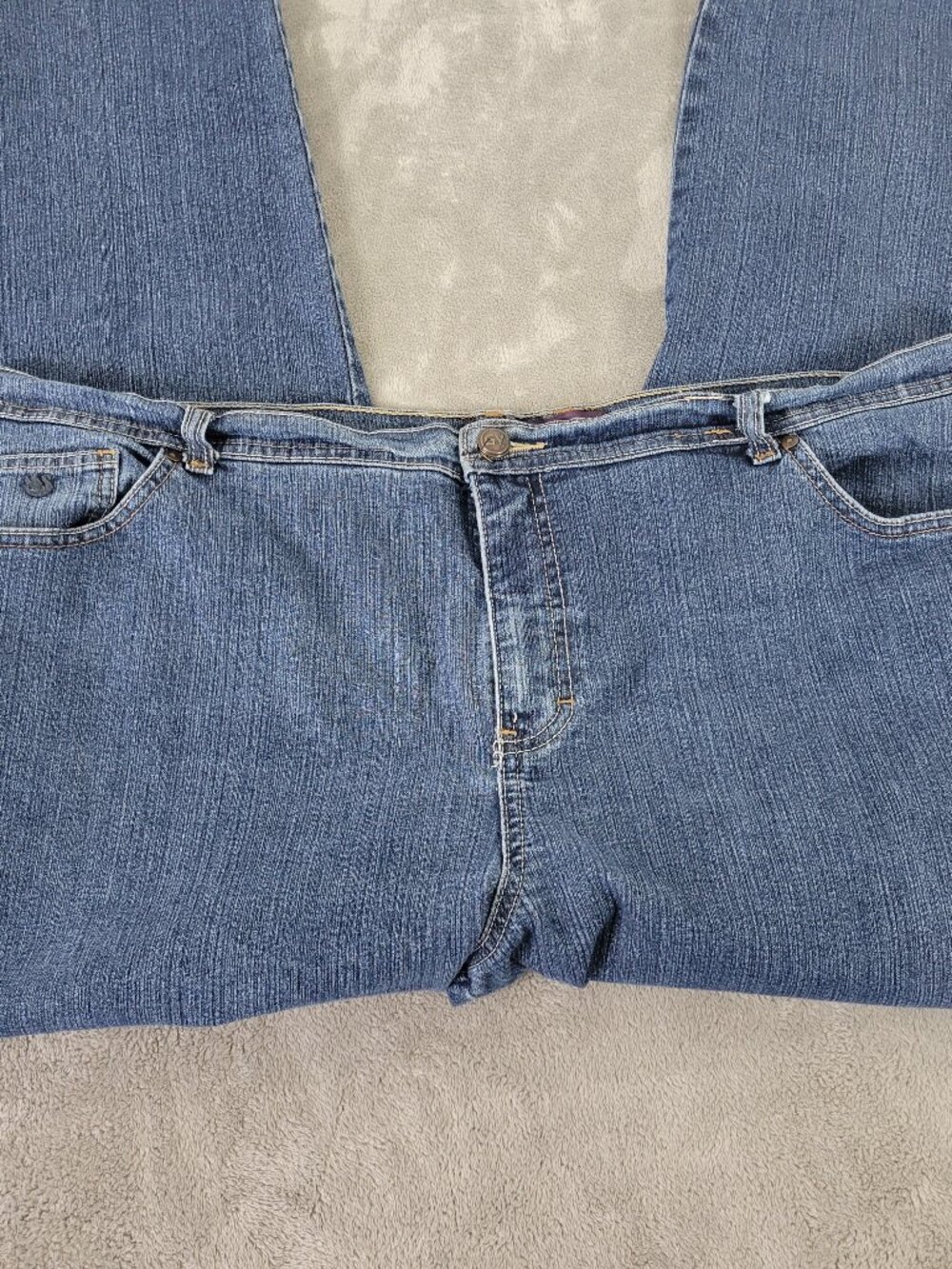 Gloria Vanderbilt Women's‎ 22W Dark Blue Jeans Straight Leg Stretch SL100E